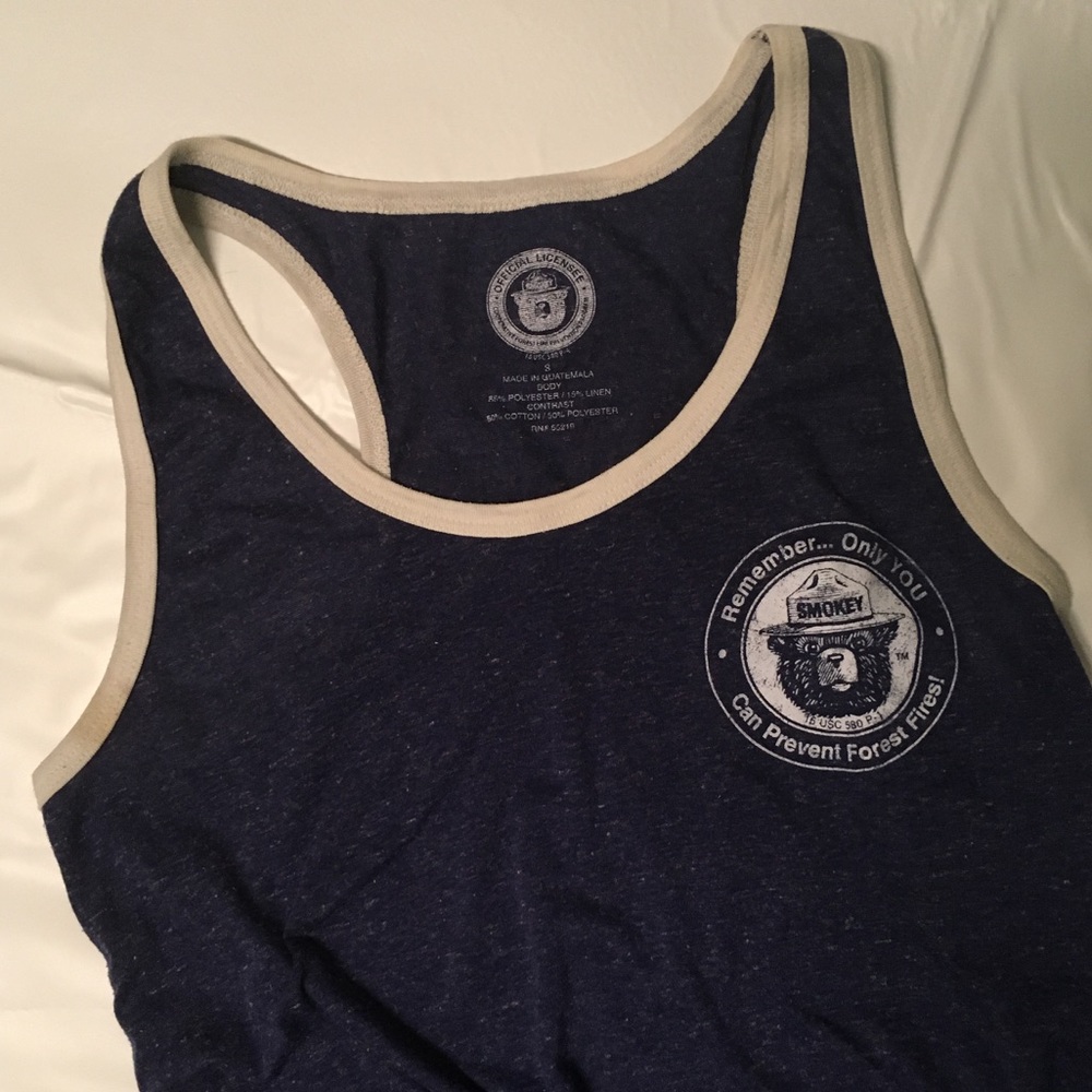 😸 2/$12 Smokey the Bear racerback tank top
